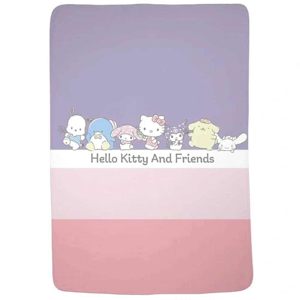 New Hello Kitty & Friends Plush Blanket 62x90 - Picture 1 of 3